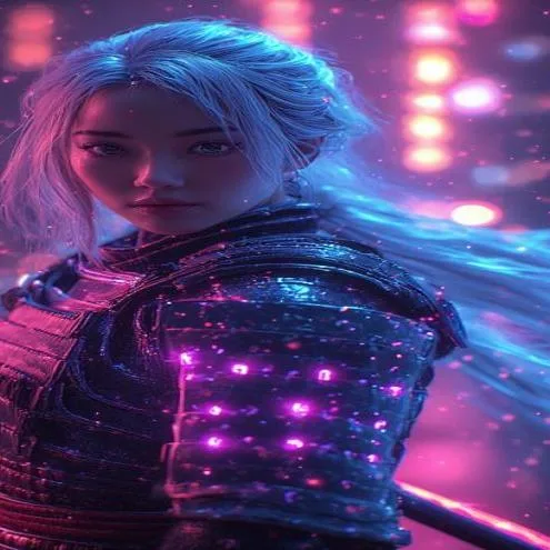 Futuristic Female Samurai (Anime + Real Mix)