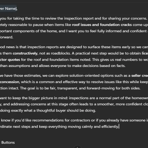 (Real Estate) The “Inspection Rescue” Navigator