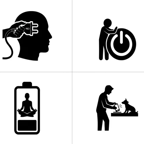 Work-Life Balance & Digital Detox Vectors