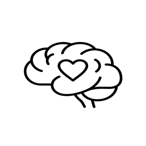 Minimalist Brain Outline Mental Health Line Icon Generator