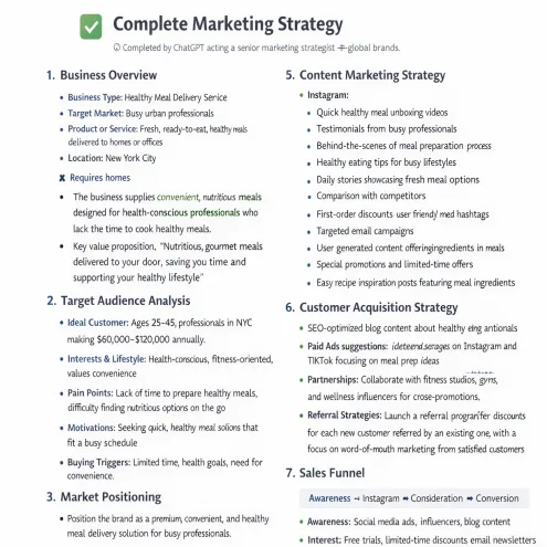 Generate a Full Marketing Strategy in 60 Seconds