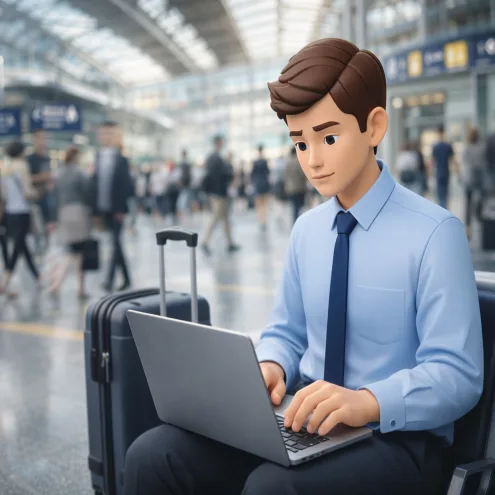AI Business Image Prompt – Synthetic Human Style
