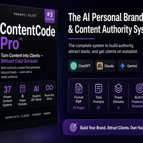 ContentCode Pro™ — Turn Content Into Clients (AI Authority System)