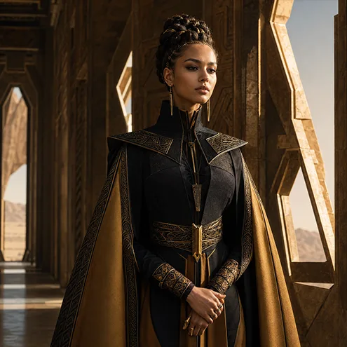 Futuristic Noble House Couture Portrait