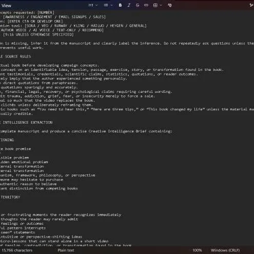 MASTER PROMPT: EBOOK-TO-VIRAL-SHORT-FORM VIDEO ENGINE