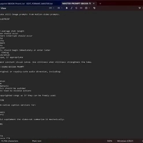 MASTER PROMPT: EBOOK-TO-VIRAL-SHORT-FORM VIDEO ENGINE