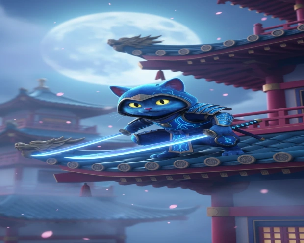 3d animation Ninja cate
