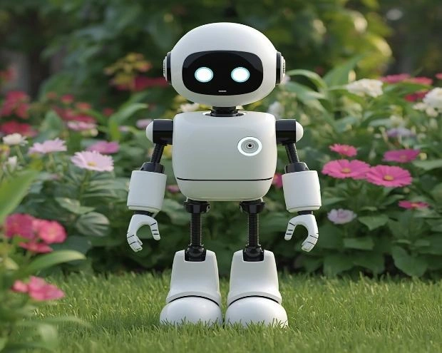 Cute white robot