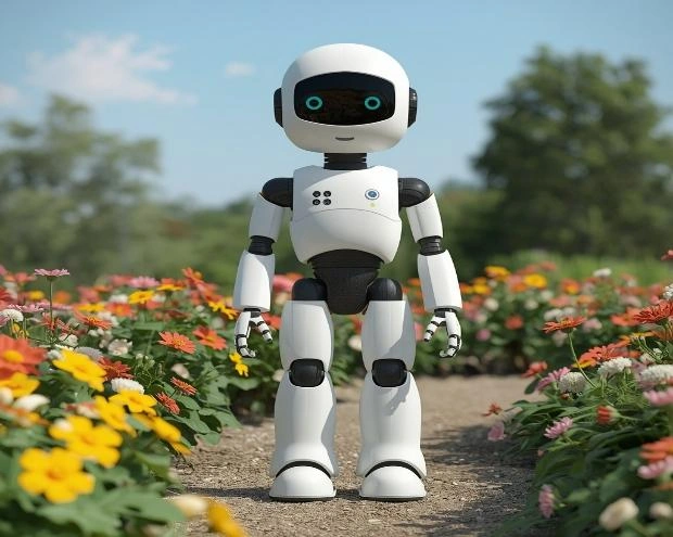 Cute white robot