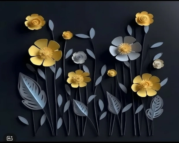 Paper cut flowers