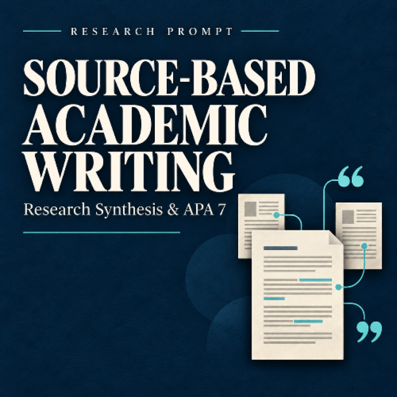 Source-Based Academic Writing Prompt | Research Synthesis & APA 7